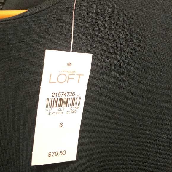 Ann Taylor LOFT Bell Sleeve Dress Forest Emerald - Picture 4 of 6